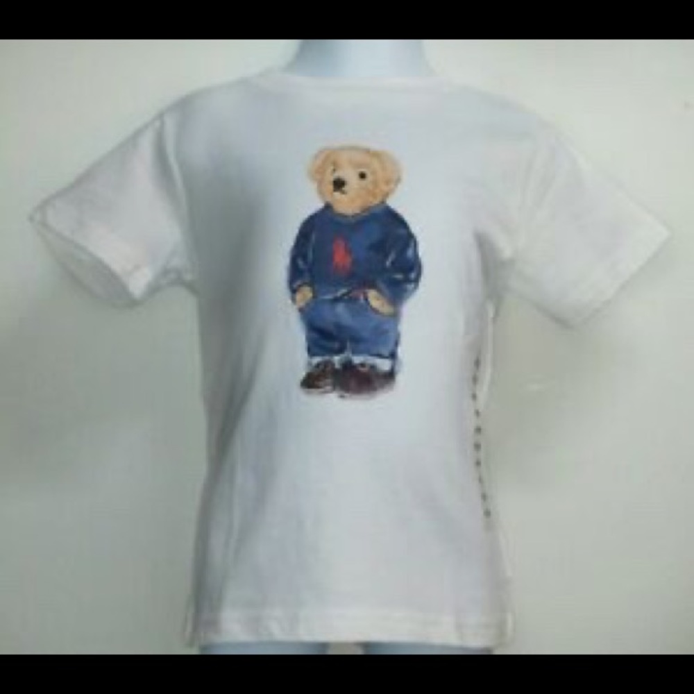 White polo bear shirt